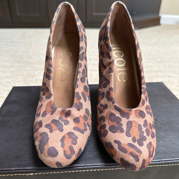 Worn once - Nicole leopard chunky heels - Picture 1 of 4